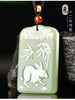 carved jade pendant 12 zodiac signs Mouse ox tiger rabbit dragon snake horse sheep monkey chicken dog pig - Image 16