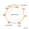 Stainless Steel Anklets for Women Gold Plated Round CZ Crystal Rhinestone Charm Allergy Free Foot Chain Beach Jewelry - Image 6