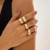 4Pcs/Set Silver Color Irregular Geometric Open Rings For Women Men Punk Metal Adjustable Knuckle Joint Ring Jewelry - Image 12