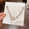 Women Thorn Desin Choker Necklace Fairy Glass Opal Necklace Collarbone Chain Necklace Elegant Silver-Color Party Choker - Image 10