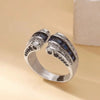 Gothic Stainless Steel Opening Finger Rings for Women Vintage Geometric Adjustable Finger Ring Punk Jewelry Gifts - Image 4