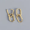 Retro Double Loop Design Drop Earrings Gold Color Geometric Round Hoop Earrings for Women Girls Punk Hip Hop Jewelry - Image 14