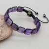 10MM Stone Hematite Amethyst Braided Bracelet Bangle Punk Man Women Friendship Charm Bracelet Handmade Jewelry - Image 1