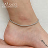 Minimalism Silver Color Snake Chain Anklet Stainless Steel Adjustable Chain for Women Girls Jewelry Support - Image 1