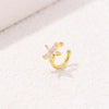 Crystal Flower Ear Cuffs in Gold-Tone or Silver-Tone - Image 5