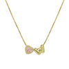 Delicate Heart Pink Zircon Mini Letter Pendant Necklace for Women Gold Plated Balloon Bubble Initial Alphabet Jewelry - Image 18