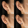 Kiss Mandy Silver Oval Zirconia Ear Stud Daily Simple Accessories Sparkling CZ Engagement Stud Earrings - Image 4