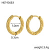 Carlidana Vintage Irregular Hammered Huggie Hoop Earrings Pvd Gold Plated Jewelry Stainless Steel Earrings Women Gifts - Image 8