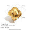 316L Stainless Steel Twisted Spiral Hollow Wide Band Open Ring Gold Plated Jewelry For Women Gift - Image 9