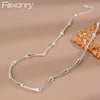 Minimalist Silver Color Clavicle Chain Necklace for Women Creative Bamboo Chain Party Jewelry Gifts - Image 1