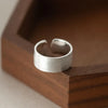 Silver Wire Drawing Adjustable Rings For Women Couple Jewelry Ladies Accessories Gifts Jewellery - Image 5