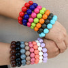 Colorful Acrylic Beaded Bracelet in Multiple Shades - Image 34