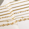 Adjustable Satellite Beaded Anklet Bracelets for Women,Stainless Steel Summer Beach Foot Chain Stainless Steel - Image 2