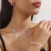 Simple Wave Style Jewelry Sets for Women Chocker Necklace Earrings Bridal Wedding Party Jewelry Sets - Image 12
