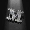 Zircon Inlaid Letter M Brooch Charm Women's Brooch Party Jewelry Accessories Gift - Image 2