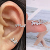 Adjustable Ear Cuff No Piercing with Cubic Zirconia Butterfly and Flower Designs - Image 10