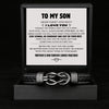 Stainless Steel Bracelets To My Son Gift From Mom Leather Bracelet Forever Linked For Boy Children Birthday Party Christmas Gift - Image 1