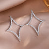 4Pcs/1Pcs Creative Four Pointed Star Shiny Zircon Earring Necklace Bracelet for Women Hollow Geometric Party Jewelry - Image 11