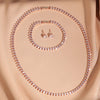 Round Cubic Zirconia Tennis Necklace and Earrings Bridal Jewelry Set - Image 25