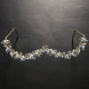 Rhinestone Geometric Eyeglass Frame No lens Face Jewelry for Women Luxury Bridal Crystal Eyewear Frame Party Accessories