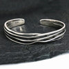 Retro Wave Braided Bracelets Silver Jewelry Personality Geometric Opening Bangles - Image 13