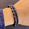 2pcs/set Beaded Bracelet Men 8mm Lava Tiger Eye Stone Bead Charm Men Bracelet Sets Jewelry Gift Hombre - Image 1