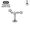 Titanium 16G CZ Star Flat Back Stud Earring Internal Thread Ear Cartilage Tragus Lobe Conch Helix Piercing Jewelry - Image 8