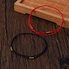Red or Black Cord Bracelet with Bead Detail and Adjustable Fit - Image 5