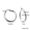 Punk Golden Plated Stainless Steel Reticulate Rhombus Hoops Earrings For Women Anti-Allergic Temperament Jewelry - Image 7