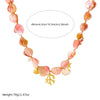 316L Stainless Steel Pink Stone Coral Starfish Turtle Necklace Bracelet Set Lady Jewelry Gift Set - Image 2