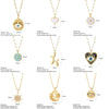 Stainless Steel Chain Necklace with Colorful Pendant Designs - Image 4