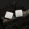 Sugar Cube Geometric Stud Earrings For Women Full Inlay Zircon Piercing Earring Engagement Wedding Jewelry - Image 17