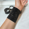 Vintage Black Crystal Elastic Bracelets for Women Bling Rhinestone Stretch Wristband Cuff Bangle Bridal Wedding Jewelry - Image 6