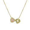 Delicate Heart Pink Zircon Mini Letter Pendant Necklace for Women Gold Plated Balloon Bubble Initial Alphabet Jewelry - Image 29
