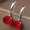 Ball Shape Long Earrings Shell Beads Simulation Freshwater Pearl Drop Earrings Rhinestone Temperament Ear Hook Ear Jewelry - Image 9