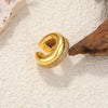 Double Layer Stainless Steel Ear Cuff with Clear Zircon Accents - Image 9