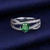 Silver Cubic Zirconia Ring for Women, Adjustable Sparkling Open Ring, Wedding Party Jewelry Gift - Image 4