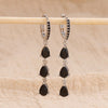 French Design Water Drop Ear Piercing Earrings Stainless Steel Crystal Women's Earring Daily Wear Jewelry - Image 13