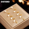 316L Stainless Steel Pearl Tassel Drop Earrings For Women Girls Long Pendant Ear Jewelry Birthday Gifts - Image 1