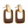 Ftcy Vintage Brown Hollow Square Drop Earrings for Women Wedding Party Geometry Metal Earrings Classic Women's Jewelry - Image 6