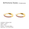 Stainless Steel Birthstone Earrings Minimalist Huggie Hoop Earrings for Women Tiny Round Circle Unisex - Image 19