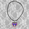 Big Red Glass Heart Pendant Black String Necklace For Women Pink Green Red AB Purple Crystal Stone Lovely Y2K Pendant Jewelry - Image 5