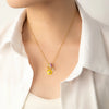 316L Stainless Steel Colorful Zircon Flower Star Pendant Necklace for Women Personality Special Jewelry Gifts - Image 5