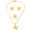 Stainless Steel Simple Exaggerated Large Flowers Pendant Necklace Ring Earrings Jewelry Set Female Creative Gift - Image 10