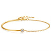 Half-rod Bracelet and Chain A Zircon Pendant For Women Stack Link Cuff Jewelry Birthday Gift to Her - Image 7