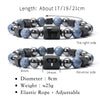 12 Constellation Blue Coral Lava Stone Stone Beads Bracelet For Men Couple Rope Friendship Zodiac - Image 2