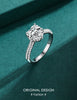 Modian New 925 Sterling Silver Exquisite Sparkling Hearts Cut CZ Romantic Brand Finger Ring For Women Statement Wedding Jewelry
