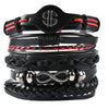 Bracelet Viking Bracelet For Men Hand Bracelets Woven Skull Hand Jewelry Adjustable Leather Set viking man bracelet - Image 24