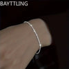Silver Set of Shiny Silver Clavicle Necklace Bracelet Jewelry, Women's Simple Starry Sky Accessories Jewelry - Image 9