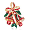 18Styles Christmas Xmas Brooches Lapel Pin Crystal Santa Snowman Wreath Elk Bells Tree Jewelry Happy Year Gift for Friends - Image 10